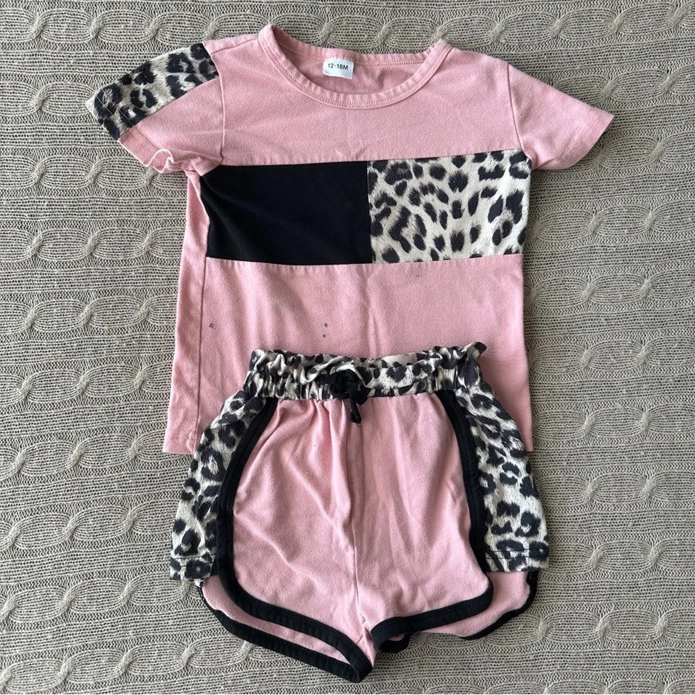 Carter’s 8pc Baby Girl Play Condition Outfit Bundle, 18 Months